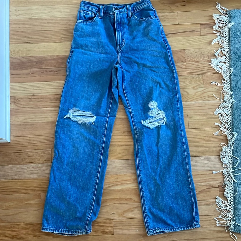 Levi’s high waisted straight jeans